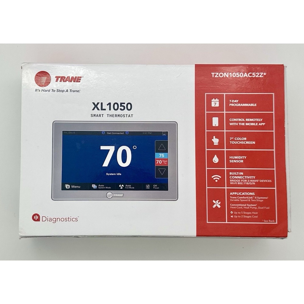 Trane ComfortLink II XL1050 Smart Thermostat w/ Humidity TZON1050AC52ZC Open Box